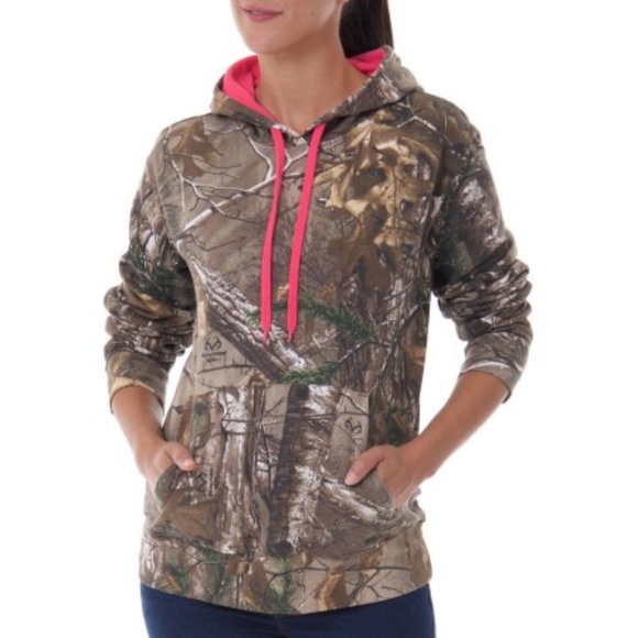 REAL TREE Tops - REALTREE Women's LARGE FLEECE HOODIE